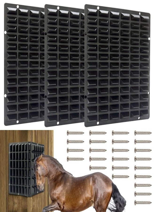 La La Pet 3Pcs Livestock Scratching Boards Soft Touch Brush Scratcher for Horses Cattle Goats Itch Relief Back Massage Pads Farm Animals Supplies - Image 1